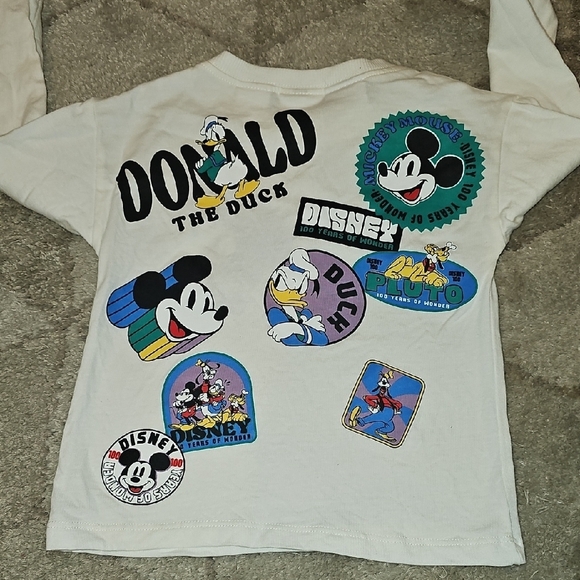 Nwot 100 Years Of Wonder Disney Mickey Mouse Long Sleeve Shirt - Picture 2 of 2